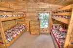 Bedroom 2 on upper level - four bunk beds for the kiddos